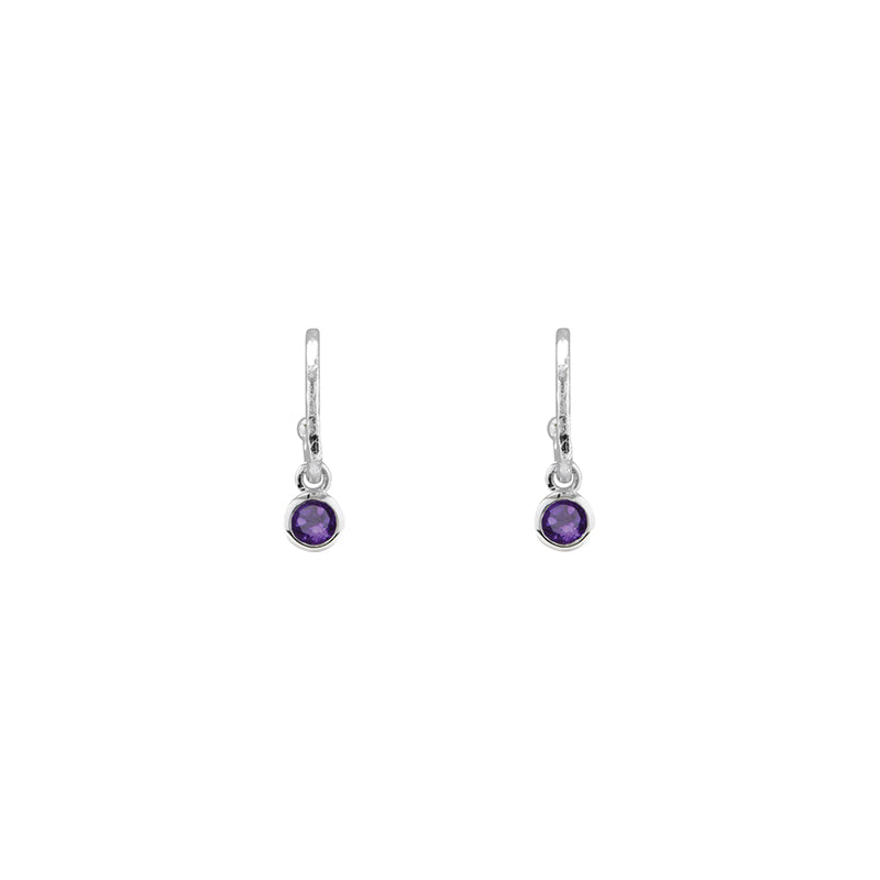 FEBRUARY BIRTHSTONE EARRINGS