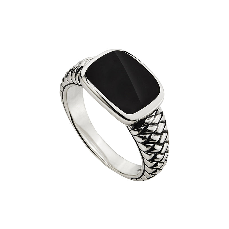 NAVIGATOR ONYX MENS RING – SILVERSHOP