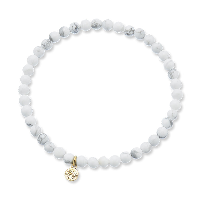 WHITE HOWLITE HEALING GEM BRACELET - Main Image