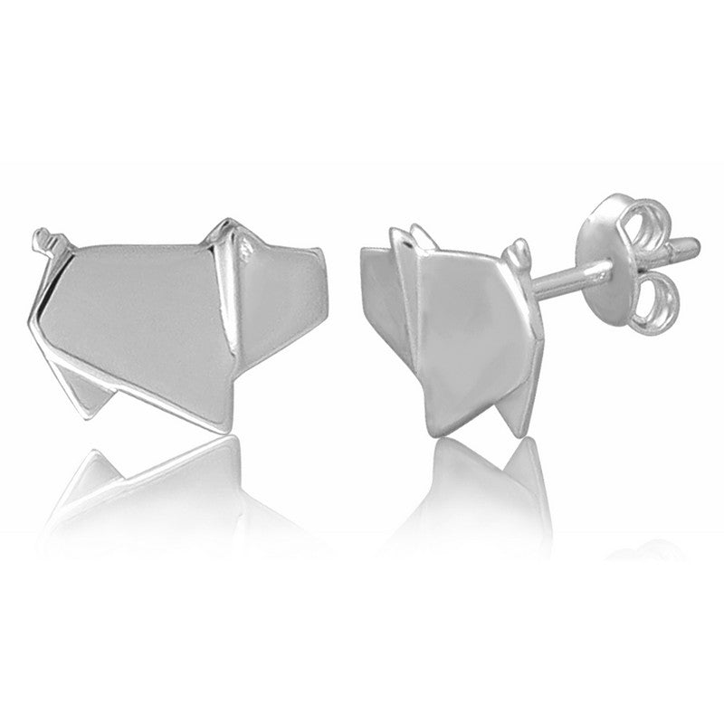 ORIGAMI PIG EARRINGS
