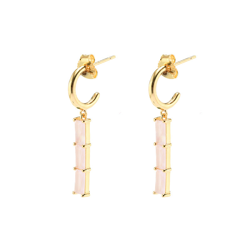 ROSE QUARTZ DROP EARRINGS – SILVERSHOP