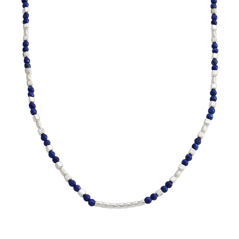 LAPIS BEADED NECKLACE
