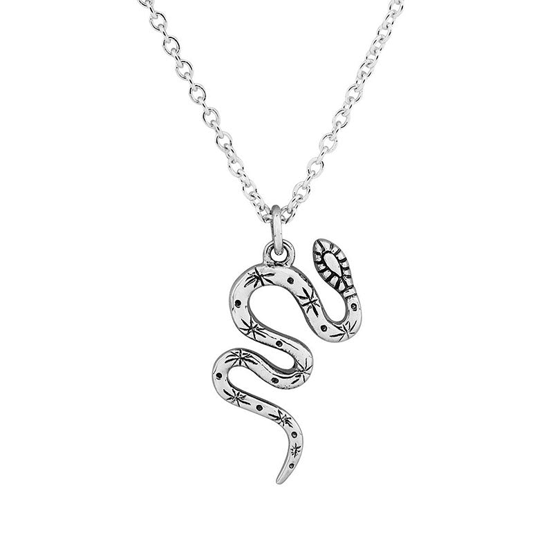 Celestine Silver Serpent Chain Necklace (Luxe) main image 1