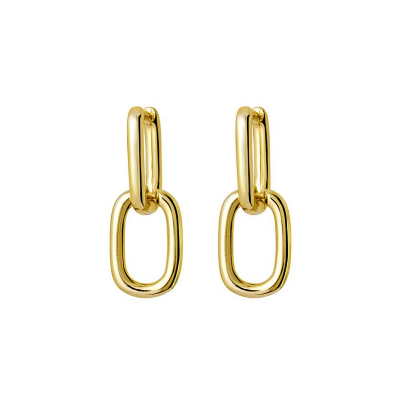 DOUBLE CHAIN LINK HOOPS