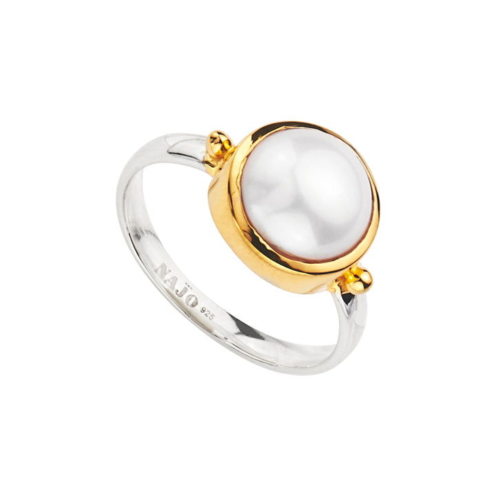 GARLAND TWO-TONE PEARL RING