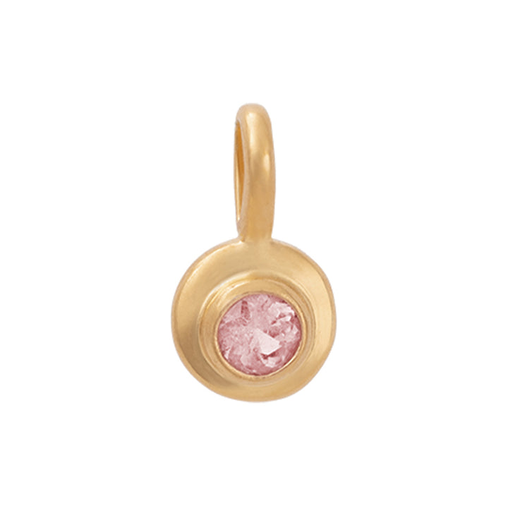 OCTOBER PINK TOURMALINE BIRTHSTONE CHARM