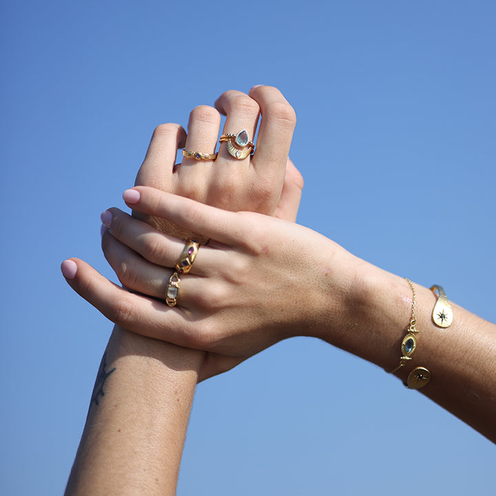 CORONET MOONSTONE RING
