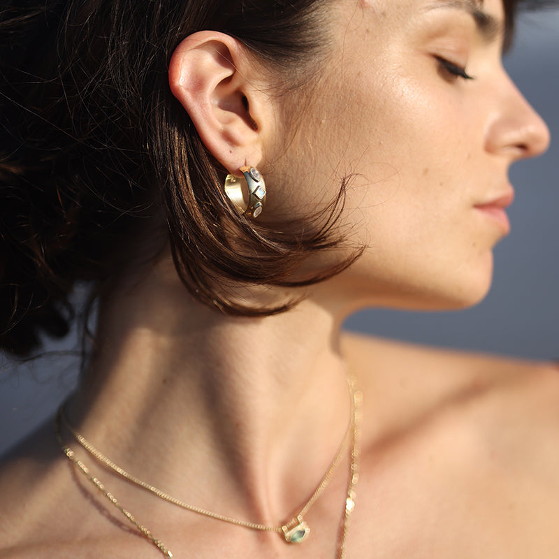 CORONET MOONSTONE HOOPS