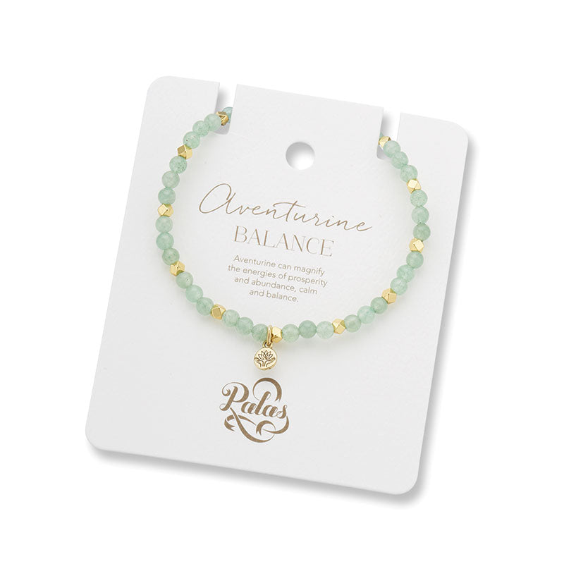 AVENTURINE AURA OF GOLD GEM BRACELET