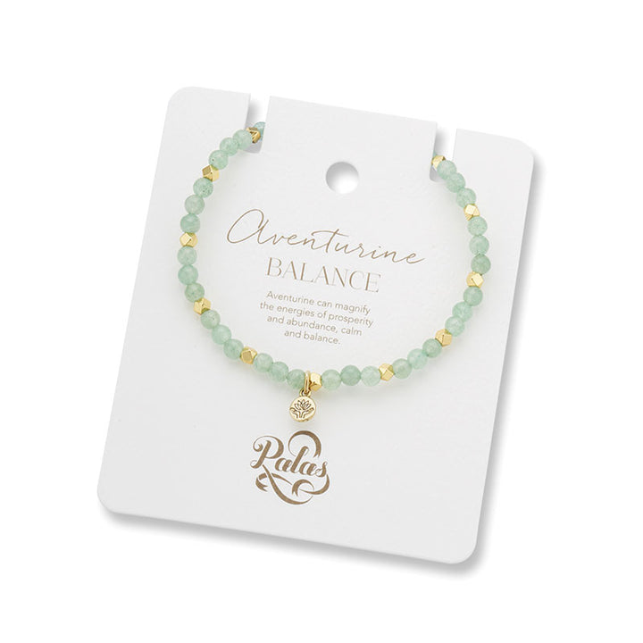 AVENTURINE AURA OF GOLD GEM BRACELET