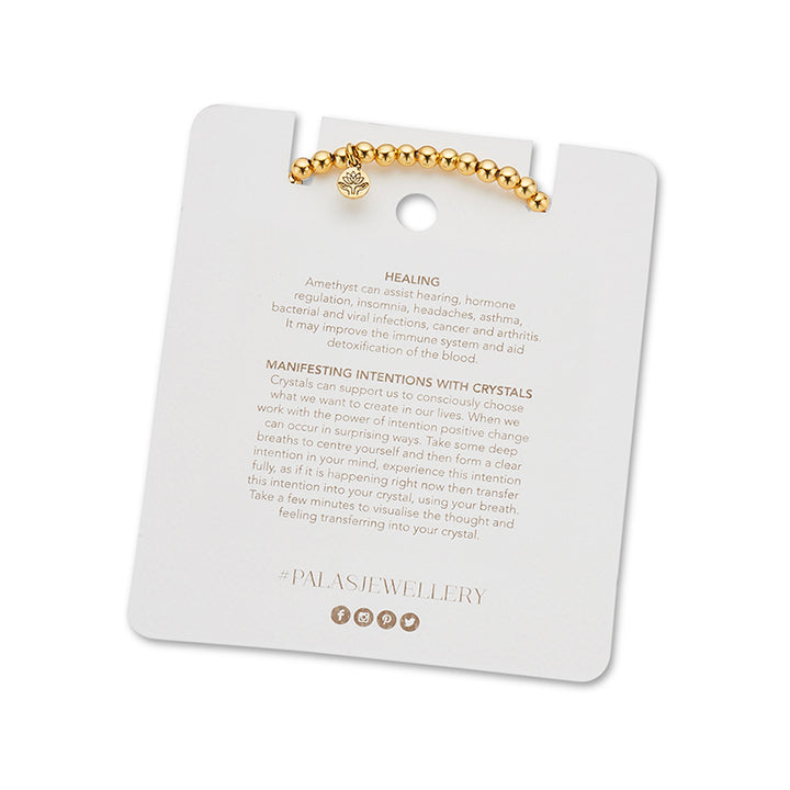 AMETHYST LOTUS PURITY GEM BRACELET