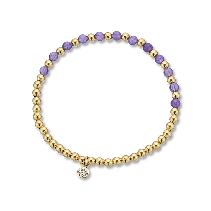 AMETHYST LOTUS PURITY GEM BRACELET