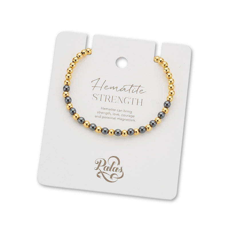 HEMATITE LOTUS PURITY GEM BRACELET