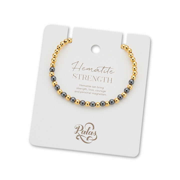 HEMATITE LOTUS PURITY GEM BRACELET