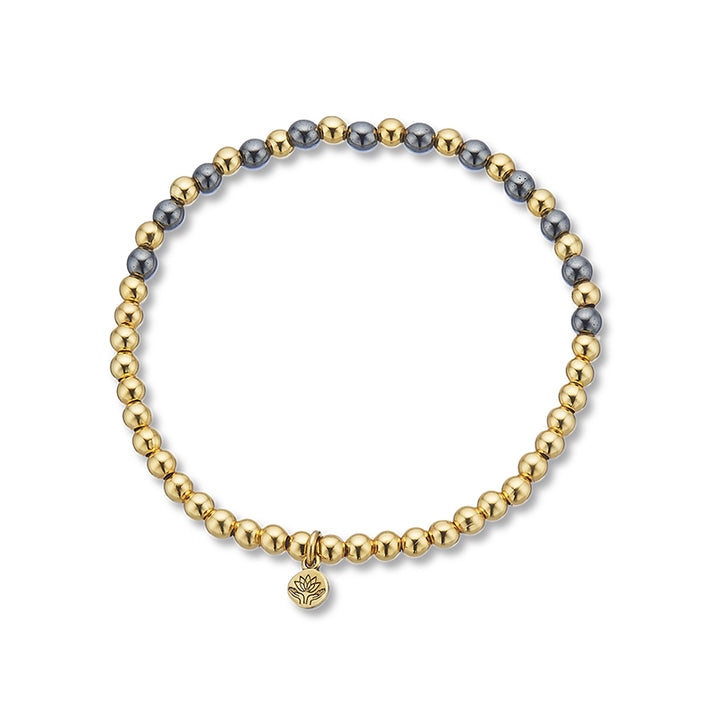 HEMATITE LOTUS PURITY GEM BRACELET