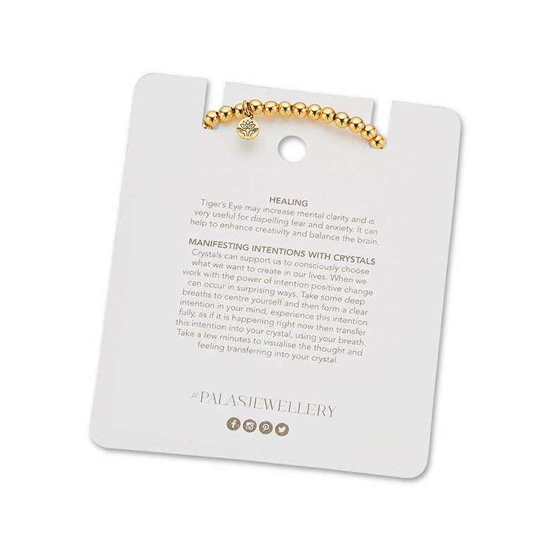 TIGERS EYE LOTUS PURITY GEM BRACELET