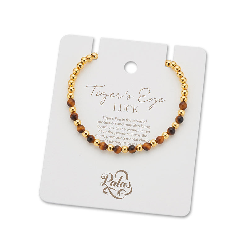 TIGERS EYE LOTUS PURITY GEM BRACELET