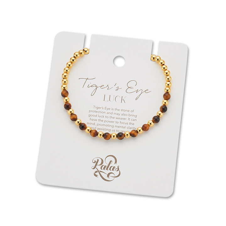 TIGERS EYE LOTUS PURITY GEM BRACELET