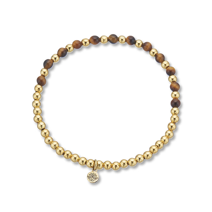TIGERS EYE LOTUS PURITY GEM BRACELET