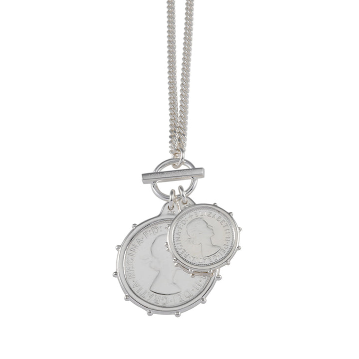 ANTIQUE FLORIN AND SIXPENCE NECKLACE