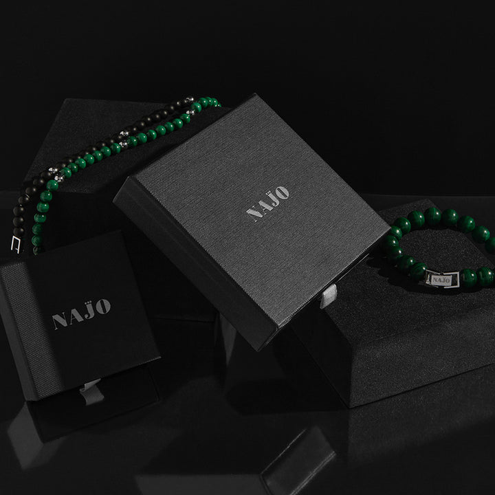 ATLAS MENS 6MM BEADED BLACK ONYX BRACELET