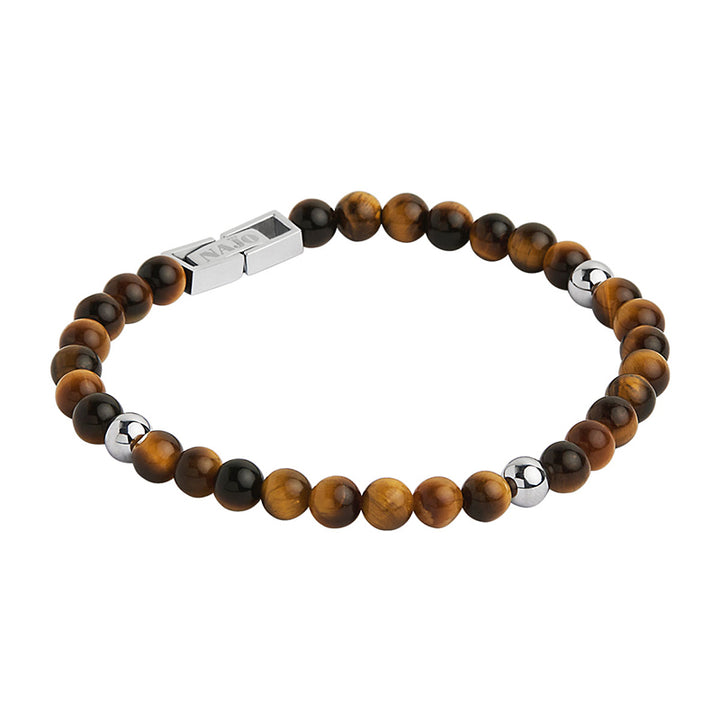 ATLAS MENS 6MM BEADED TIGER'S EYE BRACELET