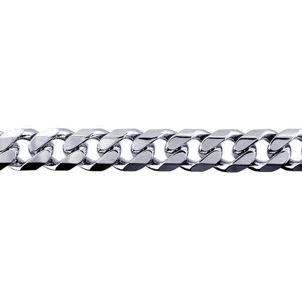 HEAVY DIAMOND CUT CURB CHAIN BRACELET 10MM