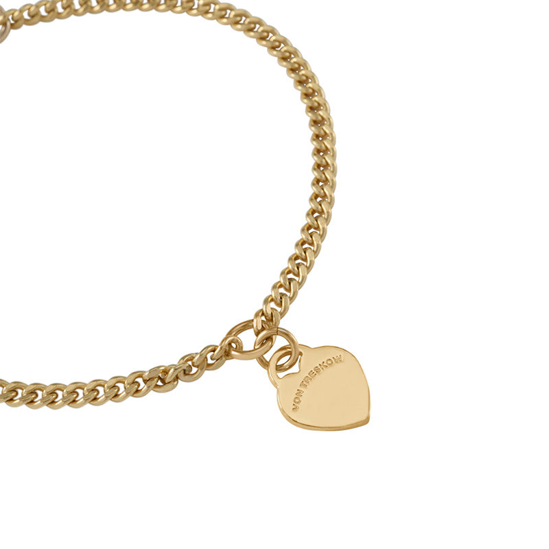 CURB BRACELET WITH VT HEART