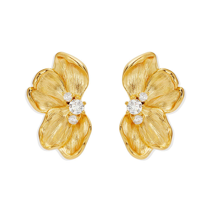 SERENE LOTUS STATEMENT EARRINGS