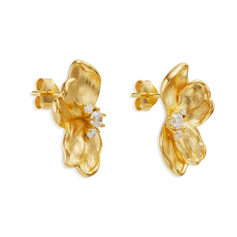 SERENE LOTUS STATEMENT EARRINGS
