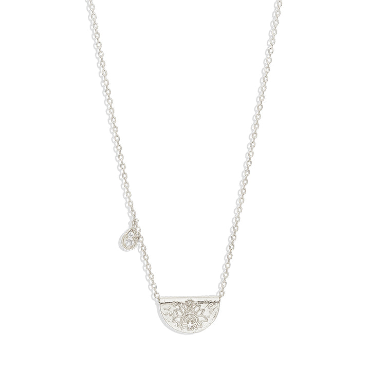 LOTUS BIRTHSTONE NECKLACE - JUNE - MOONSTONE