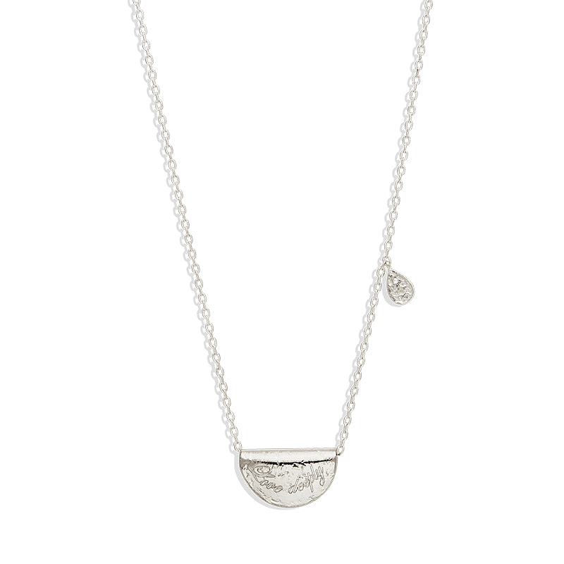 LOTUS BIRTHSTONE NECKLACE - JUNE - MOONSTONE