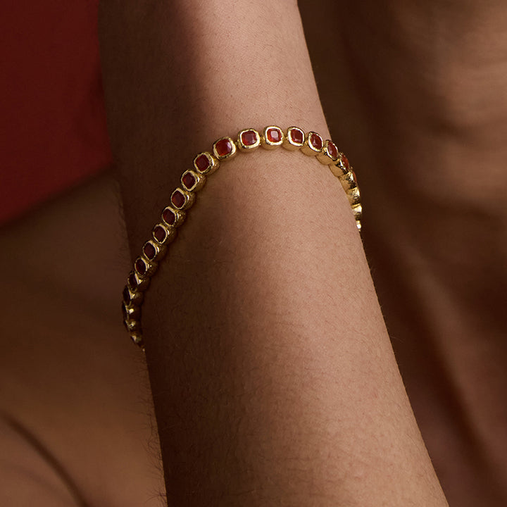 TASMIN TENNIS BRACELET - RED ONYX