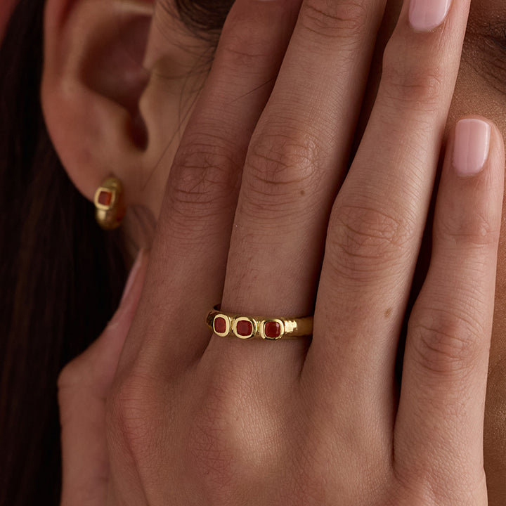 TASMIN RING - RED ONYX