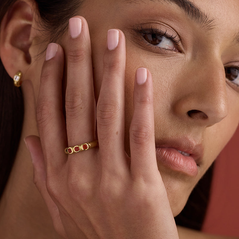 TASMIN RING - RED ONYX