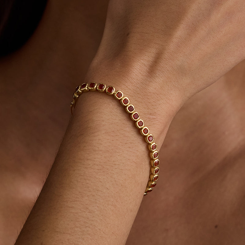 TASMIN TENNIS BRACELET - RED ONYX