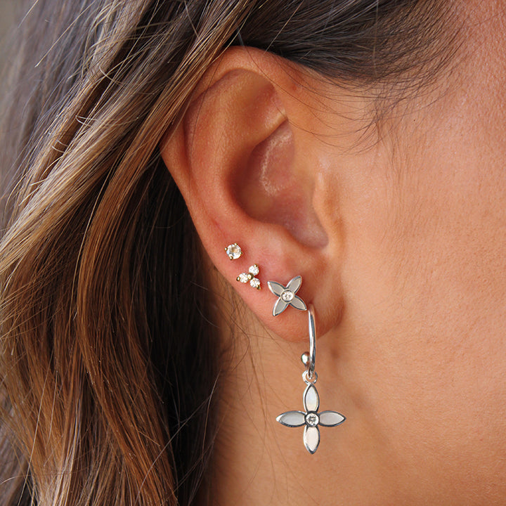 DESERT FLOWER SMALL HOOP EARRINGS