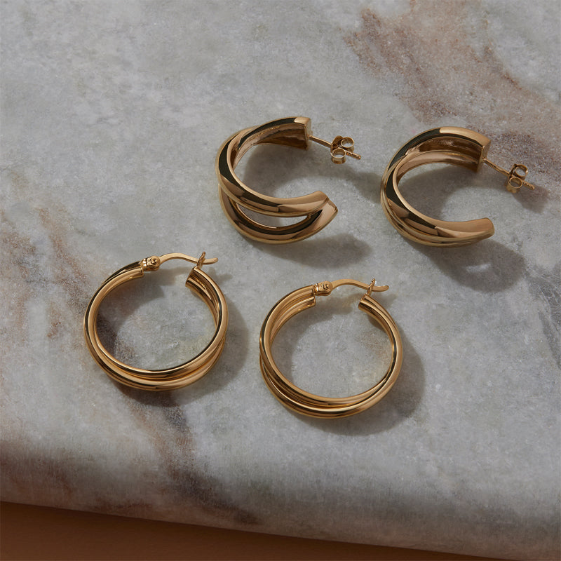 DUET HOOP EARRINGS