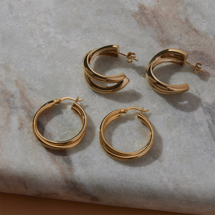 DUET HOOP EARRINGS