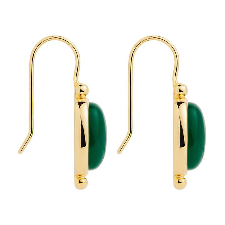 FLEUR GREEN ONYX EARRINGS