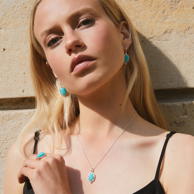 FLEUR AMAZONITE EARRINGS