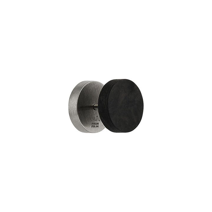 TORQUE MENS REVERSIBLE CARBON FIBRE AND STEEL EARRING