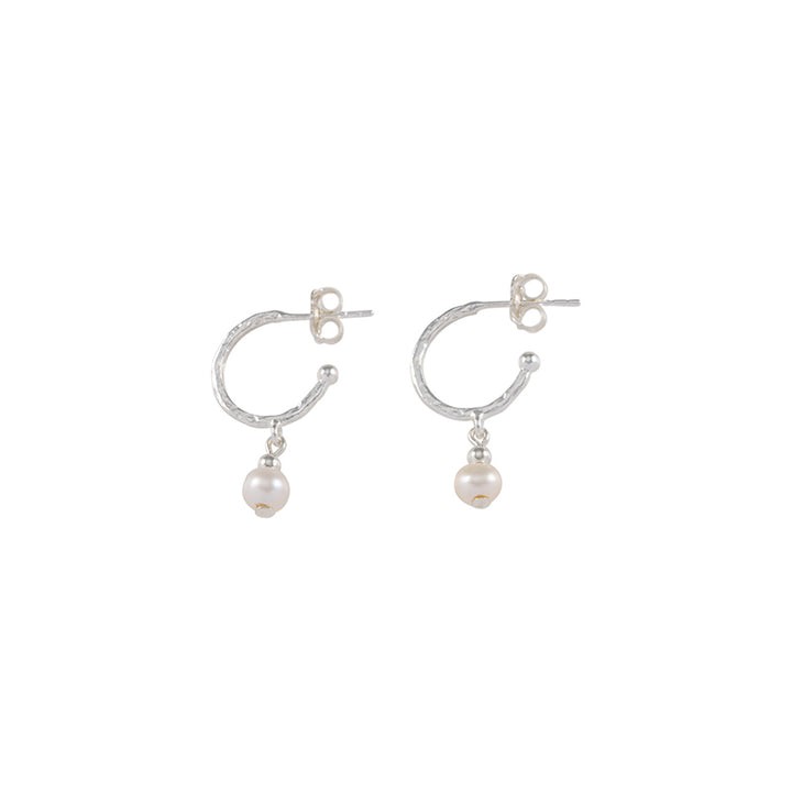 HOOP EARRINGS WITH PEARL
