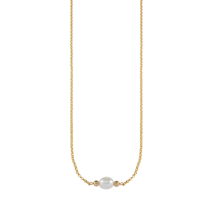 FINE BELCHER NECKLACE WITH PEARL