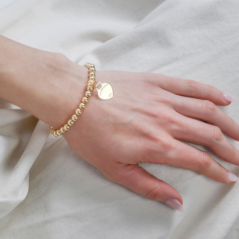 BALL BRACELET WITH VT HEART