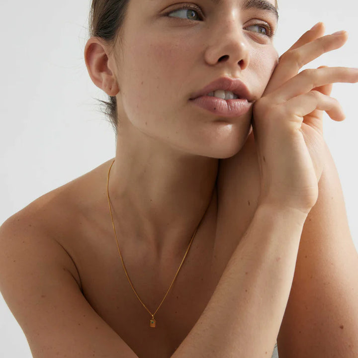 APRIL WHITE TOPAZ BIRTHSTONE CHARM