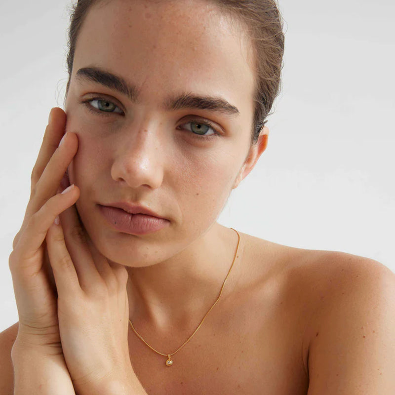 APRIL WHITE TOPAZ BIRTHSTONE CHARM