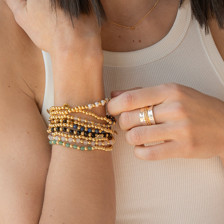 ONYX LOTUS PURITY GEM BRACELET