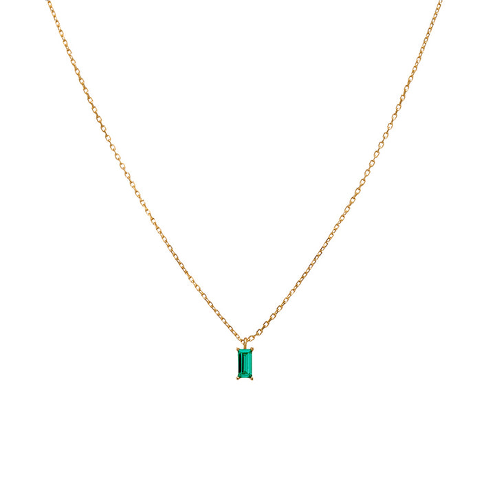 EMERALD PETITE BAGUETTE NECKLACE