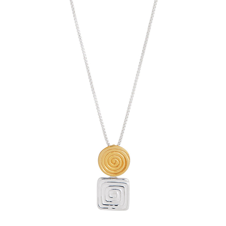 LABYRINTH TWO-TONE NECKLACE